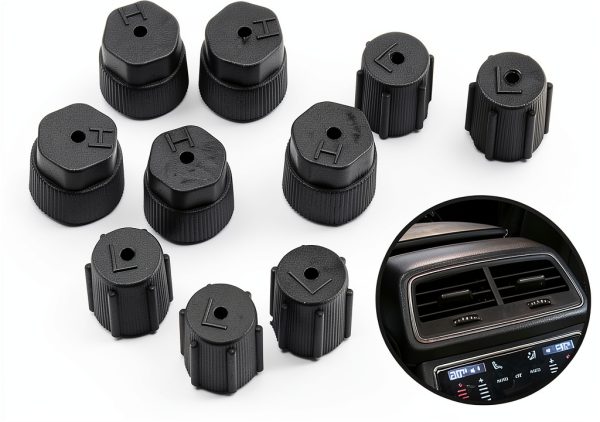 Ferianl Air Conditioning Valve Core Caps ABS Plastic-3