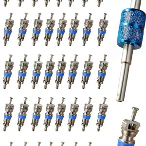 AC Valve Core Kit Linkstyle Copper Nickel 50pcs-0