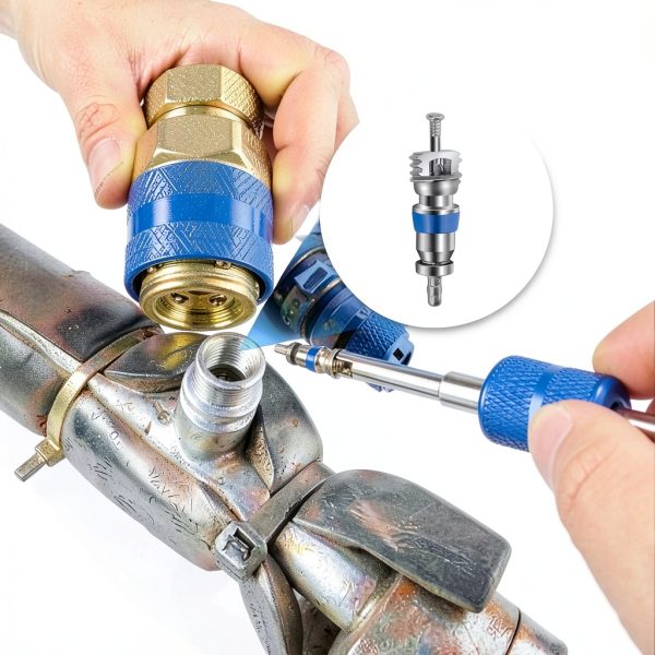 AC Valve Core Kit Linkstyle Copper Nickel 50pcs-5