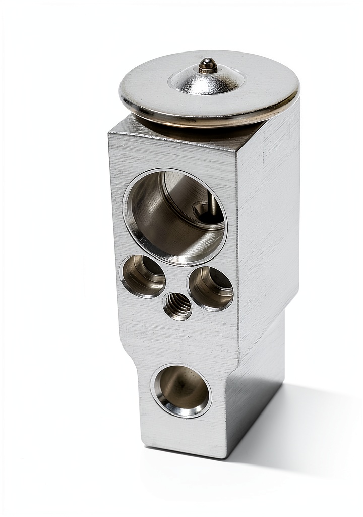A-Premium AC expansion valve installed in a vehicle's rear AC system