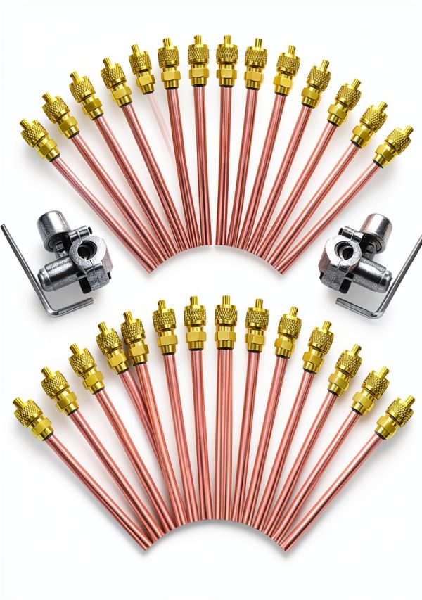 Gohantee HVAC Access Valve Kit 30 Copper Valves with Bullet Piercing-0
