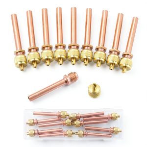 Wisscool 10-Piece Schrader Valve Kit 2.5 Inch Aluminum Brass Copper-0