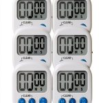Digital Kitchen Timer 6 Pack Magnetic Back ON/OFF Switch LinkDm White-0