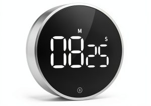 VOCOO Digital Kitchen Timer - Magnetic Countdown Countup Timer with Large LED Display Volume Adjustable, Easy for Cooking and for Seniors and Kids to Use (Space Grey)-0
