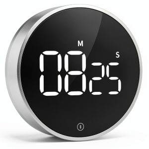 VOCOO Digital Kitchen Timer - Magnetic Countdown Countup Timer with Large LED Display Volume Adjustable, Easy for Cooking and for Seniors and Kids to Use (Space Grey)-0