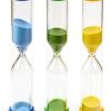 Sand Timer for Kids Set of 3 Small Colorful Hourglass Acrylic Covered Clock 1Min 2Min 5Min for Classroom, Home & Kids Room-1