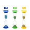 Sand Timer for Kids Set of 3 Small Colorful Hourglass Acrylic Covered Clock 1Min 2Min 5Min for Classroom, Home & Kids Room-5