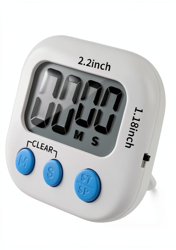 Digital Kitchen Timer 6 Pack Magnetic Back ON/OFF Switch LinkDm White-2
