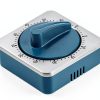 Kitchen Timer ALBAYRAK Mechanical Desk Timer with Magnetic Blue Steel-1