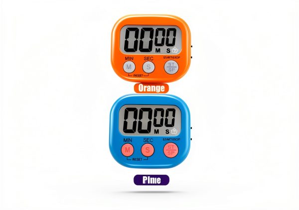 6 Pack Multi-Function Electronic Timer - Magnetic Digital Timers Big LCD Display The Loud/Silent Switch Countdown Timer Extensively Use in Break Time, Cooking,Gym, Meeting, Classroom-6