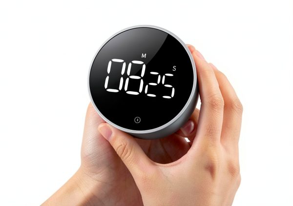 VOCOO Digital Kitchen Timer - Magnetic Countdown Countup Timer with Large LED Display Volume Adjustable, Easy for Cooking and for Seniors and Kids to Use (Space Grey)-1