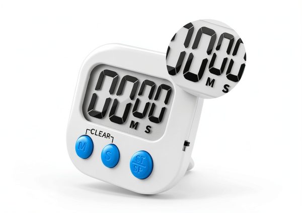 Digital Kitchen Timer 6 Pack Magnetic Back ON/OFF Switch LinkDm White-1