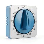 Kitchen Timer ALBAYRAK Mechanical Desk Timer with Magnetic Blue Steel-0