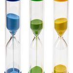 Sand Timer for Kids Set of 3 Small Colorful Hourglass Acrylic Covered Clock 1Min 2Min 5Min for Classroom, Home & Kids Room-0