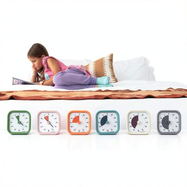 TIME TIMER Home MOD - 60 Minute Kids Visual Timer Home Edition - for Homeschool Supplies Study Tool, Timer for Kids Desk, Office Desk and Meetings with Silent Operation (Fern Green)-6