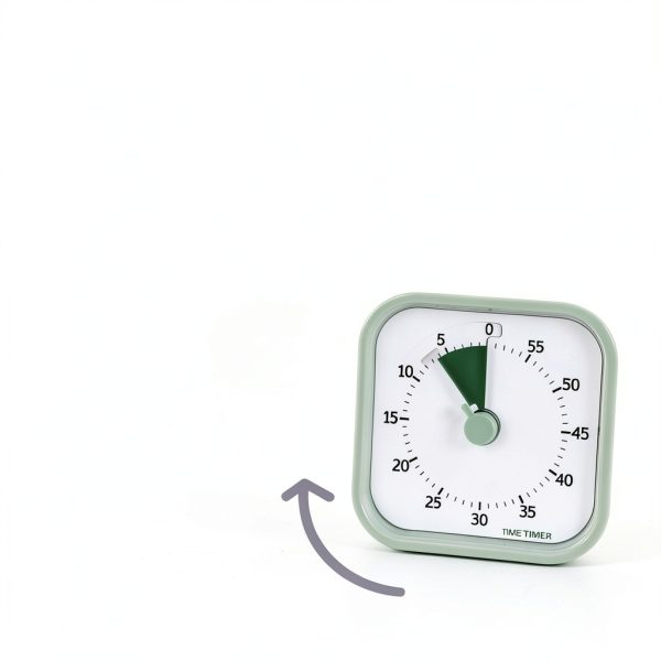 TIME TIMER Home MOD - 60 Minute Kids Visual Timer Home Edition - for Homeschool Supplies Study Tool, Timer for Kids Desk, Office Desk and Meetings with Silent Operation (Fern Green)-3