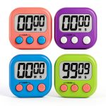 Digital Timer AOUVES Classroom Timer 4-Pack Pink Blue Green Purple-0