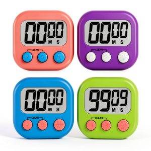 Digital Timer AOUVES Classroom Timer 4-Pack Pink Blue Green Purple-0