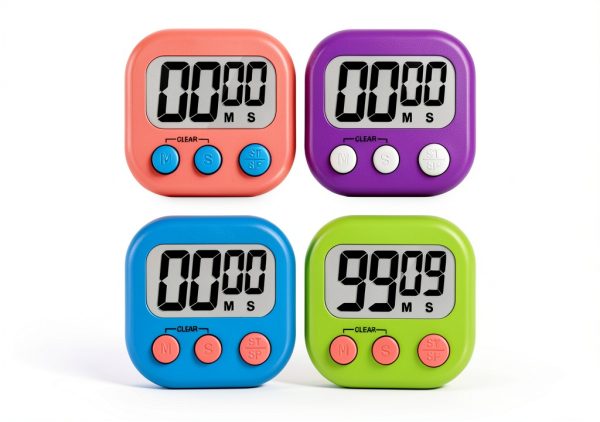 Digital Timer AOUVES Classroom Timer 4-Pack Pink Blue Green Purple-0
