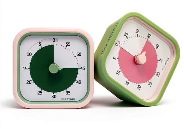 TIME TIMER Home MOD - 60 Minute Kids Visual Timer Home Edition - for Homeschool Supplies Study Tool, Timer for Kids Desk, Office Desk and Meetings with Silent Operation (Fern Green)-5