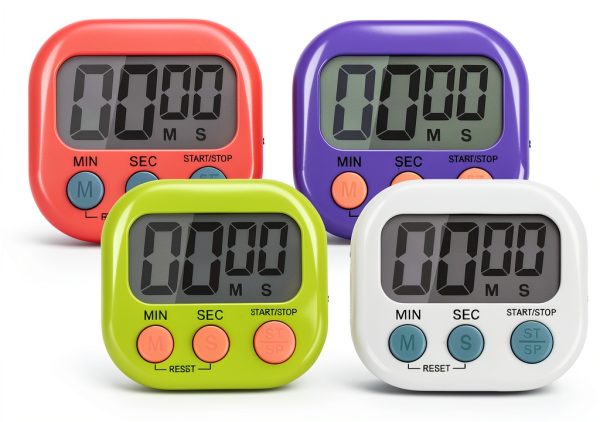 4-Piece Multi-Function Timer CHEMEILAI ABS LCD with Magnetic Stand-0