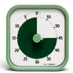 TIME TIMER Home MOD - 60 Minute Kids Visual Timer Home Edition - for Homeschool Supplies Study Tool, Timer for Kids Desk, Office Desk and Meetings with Silent Operation (Fern Green)-0