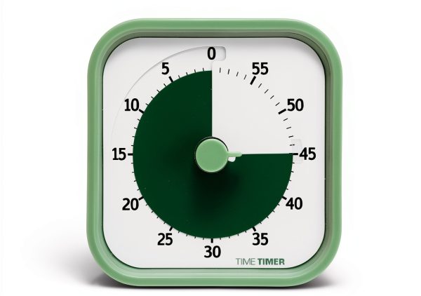 TIME TIMER Home MOD - 60 Minute Kids Visual Timer Home Edition - for Homeschool Supplies Study Tool, Timer for Kids Desk, Office Desk and Meetings with Silent Operation (Fern Green)-0