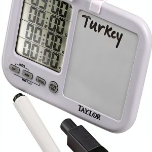 Taylor 5849 Four-Event Digital Timer with Whiteboard for School, Learning, Projects, and Kitchen Tasks, white-0