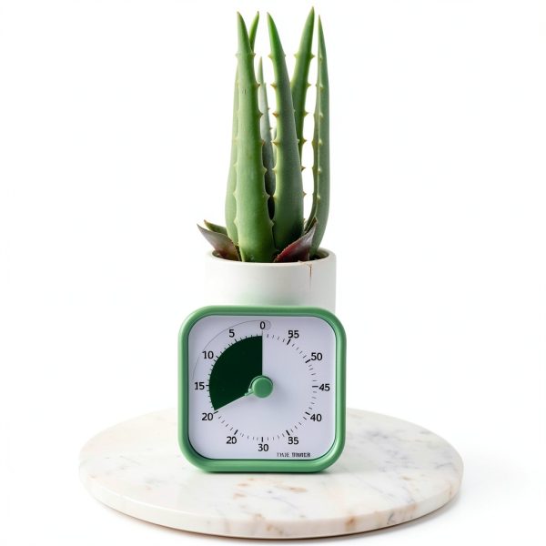 TIME TIMER Home MOD - 60 Minute Kids Visual Timer Home Edition - for Homeschool Supplies Study Tool, Timer for Kids Desk, Office Desk and Meetings with Silent Operation (Fern Green)-1
